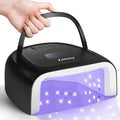 Linssy Cordless UV Nail Lamp,60W UV Light for Gel Nails | 4 Time Settings, Rechargeable Nail Lamp with 42 Beads to Faster curring,Portable Nail Lamp and Professional Nail Dryer, Black