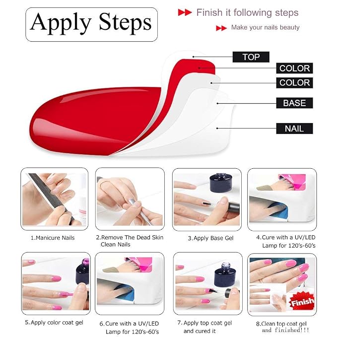 Vishine Gel Nail Polish Starter Kit with UV LED Nail Lamp, 45ColorSheer Milky Pink Jelly Nude Transparent Gel Polish, Top Coat, Base Coat & Matte Top Coat with Essential Nail Art Manicure Tools Set