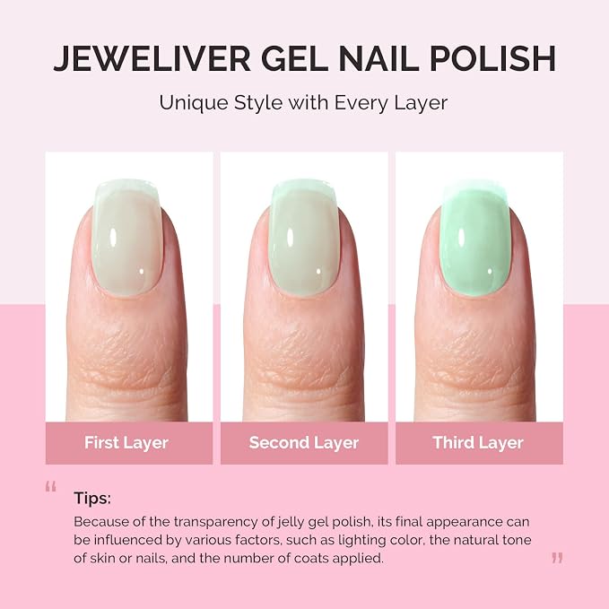 MelodySusie Milky Green Gel Nail Polish, 0.5Fl.oz Jeweliver Milky Gel Polish Light Sage Green Pastel Color Soak Off UV LED Gel Polish Nail Art Design Manicure Gift for Girls Salon DIY At Home JFR58