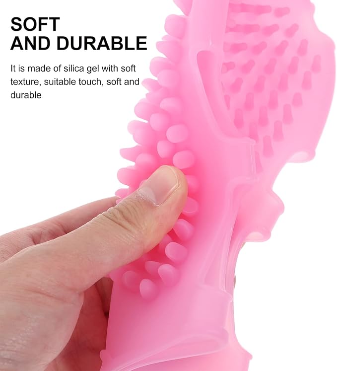 COHEALI 2 Pcs Silicone Massage Glove Bath Massage Brush for Shower Exfoliating Body Scrubber Mitt Soft Hand Fit Design 6.69 X 3.93 X 0.78 in