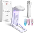 MelodySusie 2in1 Mini Cordless UV Nail Lamp P-ART09F for Manicure Beginners | Hands-Free Fold-out Stand,Lighting & Curing 2 Mode,30s/60s Timer, Use for Home Nail Art Design, 1000mAh Battery