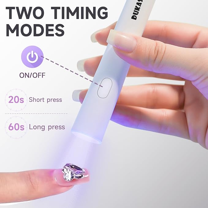 Handheld UV Light for Gel Nails, Portable Mini Nail Light, LED Nail Polish Curing Lamps for Gel Polish, Cordless Rechargeable Nail Dryer with USB for Home DIY Nail Art