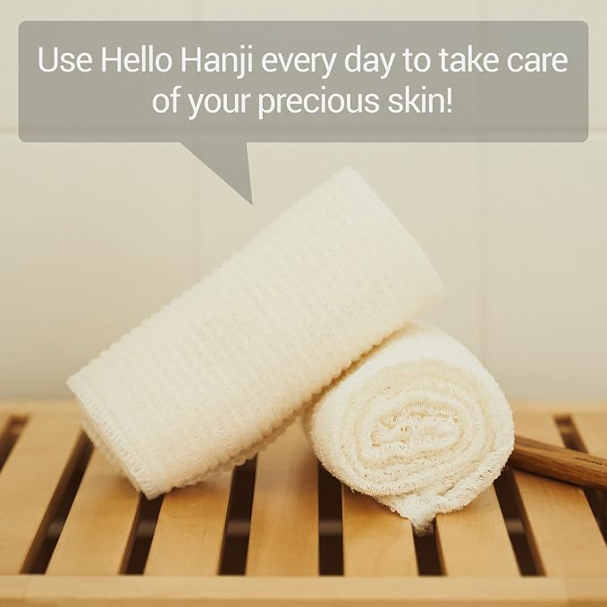 Bath Shower Sponge 1 Pack - Exfoliating Cloth for Dead Skin Cells, Dirt, and Oil Removal - Kids Washcloths Made Using Soft, Breathable & Hygienic Hanji Fabric - Hello Hanji by DEARCUS