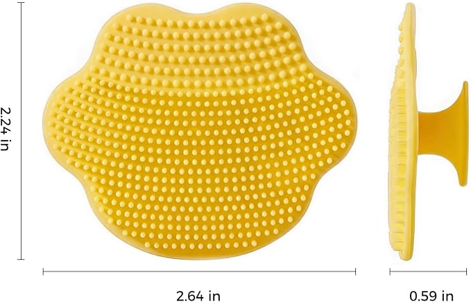 3 Pack Cute Soft Baby Bath Brush, Cradle Cap Brush, Silicone Scalp Massage Brush, Head Scrubber Baby Bath Essential for Dry Skin, Cradle Cap Treatment and Eczema, Exfoliating (Cat Paw)