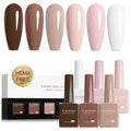 CANNI 9ML Gel Nail Polish Set 6 Nude Pink Shades UV LED Soak Off Gel Polish | Smooth Application • Highly Pigmented • Glossy Finish • Long-Lasting Wear • Nail Art • Salon DIY Manicure • Easy Application