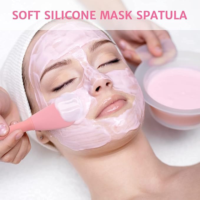 2 Pack Silicone Face Scrubber, 4 in 1 Facial Cleansing Brush, Handheld Face Wash Brush for Pore Cleansing, Gentle Exfoliating, Removing Blackhead, Blue and Pink