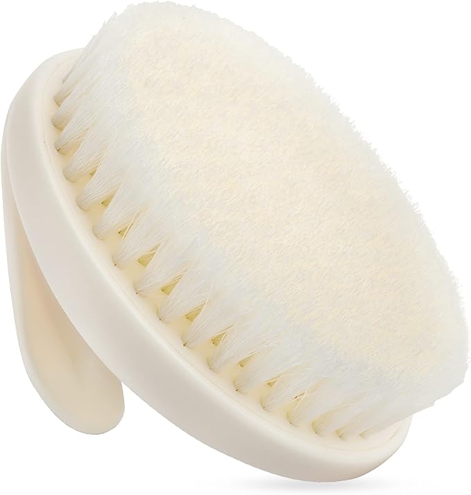Dry Brushing Body Exfoliating Brush, Anti Slip Body Scrubber for Shower, Shower Body Cleaning Brush for Deep Cleansing & Soften Skin, Improve Circulation (Cream White)