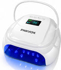 126W Rechargeable UV LED Nail Lamp, Gel Light Polish Dryer for Nails | Cordless UV Light for Nails with LCD Display, 4 Timer Setting and Auto Sensor, Nail Cure Light with Removable Bottom (White)