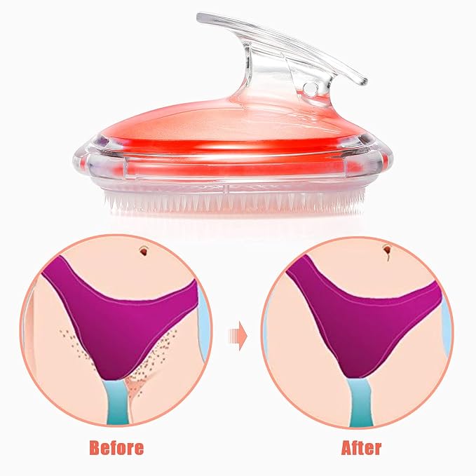 TailaiMei Exfoliating Brush for Ingrown Hair Treatment - To Treat and Prevent Bikini Bumps, Razor Bumps - Silky Smooth Skin Solution for Men and Women(Orange)