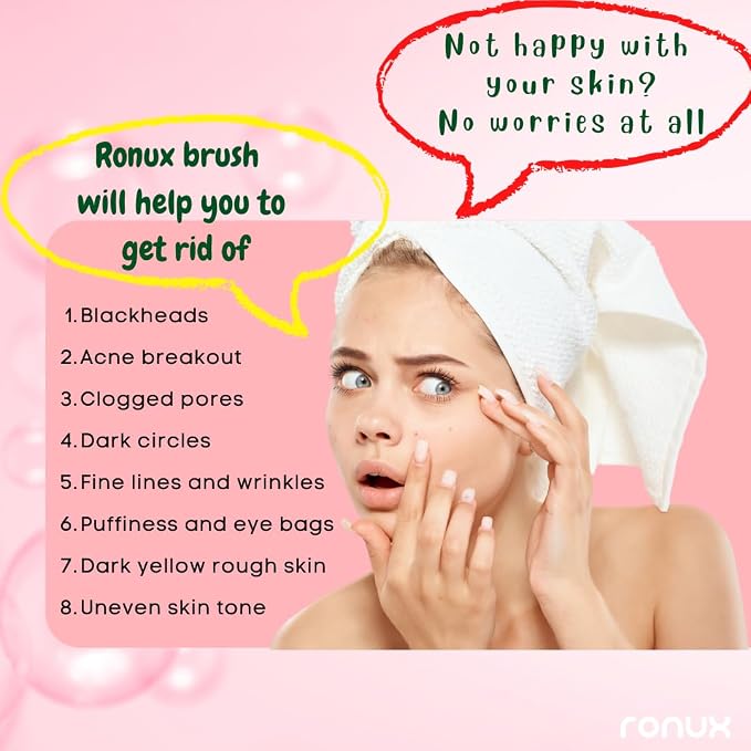 Silicon Facial Cleansing Brush - Electric, Rechargeable, Waterproof IPX7 - Rotating Magnetic Beads - 4 Function Modes - Face Massage for Deep Cleaning - Magnetic Charging Base - Ergonomic Handle
