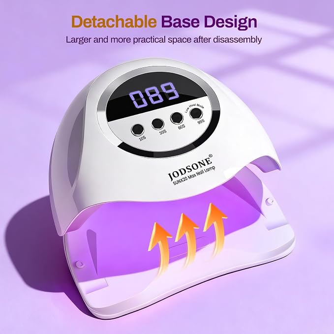 JODSONE U V LED Nail Lamp 320W, Nail Dryer for Gel Polish, Gel Nail Lamp with 72 Light Beads, Led Nail Light for Nails with Automatic Sensor & 4 Timers