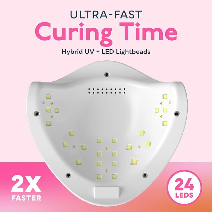 SUNUV UV Light for Gel Nails,LCD Display with 4 Timer LED Nail Lamp,SUN5 | 10/30/60/90s 4 Timer for All Gel Polish,Over-Temperature Protection, Smart Sensor Larger Chamber with Removable Base