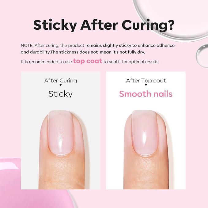 modelones Builder Nail Gel, 2 Pcs Clear and Baby Pink Builder Base Coat | Nail Polish, 8-in-One Rubber Base Gel Polish Pastel Pink Color Strengthener Apex Building Extension LED Lamp Cured 10ml