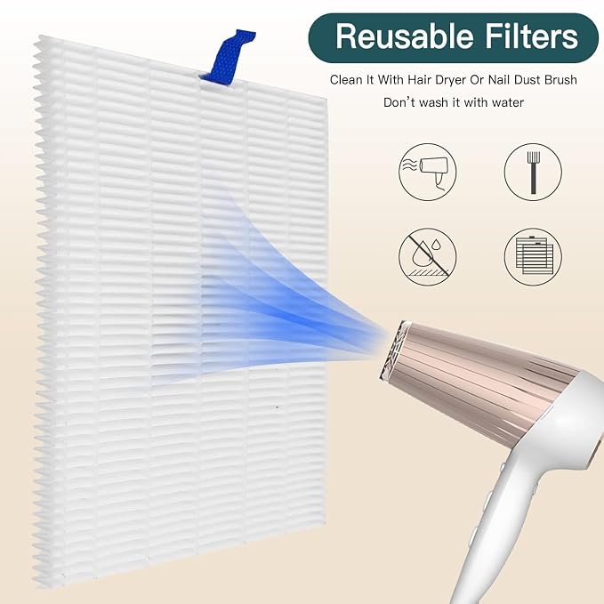 Biutee Nail Dust Collector, 80W Vacuum Dust Collector Nail Tech with 2 Reusable Filter | Rechargeable, Adjustable Speed, 80W Suction, Low Noise, for Acrylic Gel Nail Polishing, Acrylic Nails Removal
