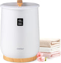 COSTWAY 20L Towel Warmer for Bathroom, Luxury Heated Towel Warmer Bucket with LED Screen, One Button Control, 4 Timer Settings, Fragrant Disc Holder, Blanket Warmer for Pajamas, Bathrobes