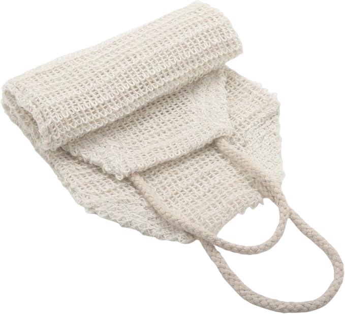 35.5" Long Exfoliating Washcloth Shower Loofah with Handle for Women, Natural Body Scrubber Back Cleaner for Shower, Double Layer Extra Rough Bath Scrubber for Body