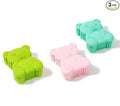 Premium Sensory Brushes for Kids or Autism,Soft Silicone Body Scrubber,2 in 1 Sensory Room Occupational Therapy,Silicone Loofah,Pets Shower Brush Bath Brush Shampoo Brush (3pcs(Bear))