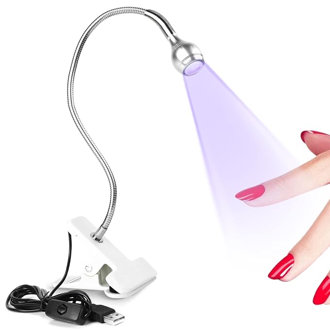 Saviland Mini Nail LED Lamp – Flexible Rotatable USB Quickly Nail Dryer Gel Lamp for Nails with Securing Clip Led Light for Nails for Curing Gel Polish U V Nail Gels Manicure DIY | Securing clip design, USB powered, Fast curing, Salon use, DIY manicure...