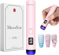 MelodySusie Handheld Cordless UV Nail Lamp with LCD Display & Eye-Protection Cover, P-Art01R Rechargeable Mini UV LED Light Flash Cures All Soft Gels, Especially Rhinestone Glue & Liner Gel Pink