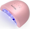 Lavinda UV LED Nail Lamp for Gel Polish, 48W UV Light for Nails Professional Nail Dryer Fast Curing Lamp with 4 Timers, Smart Sensor, Detachable Base for Hands & Feet Home Salon DIY Manicure - Pink