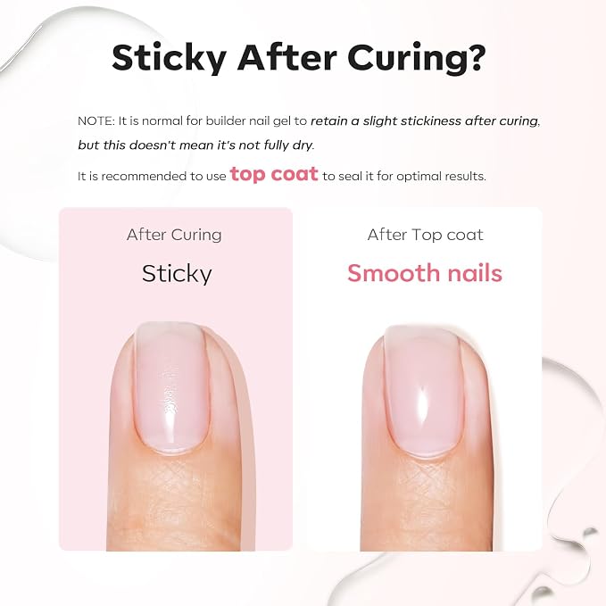 modelones Builder Nail Gel, Clear Builder with Detachable Liner Nail Brush | 7-in-One Strengthener Color Rubber Base Coat Nail Polish for Apex Building Extension Thickening 10ml, LED Lamp Cured