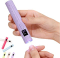 Handheld UV Nail Light – Flash Cure Pen & UV Nail Pen, Cordless Rechargeable Mini UV Light for Gel Nails, Portable UV Nail Lamp & UV Flashlight for Nails, Purple