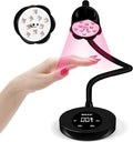MEKK Flash Cure Nail Lamp,30W Cordless Mini UV Light for Gel Nails | Gooseneck, auto sensor, 4 timers, fast flash curing Light,no harm,portable, usb-c, dual uv led light, salon & home, black