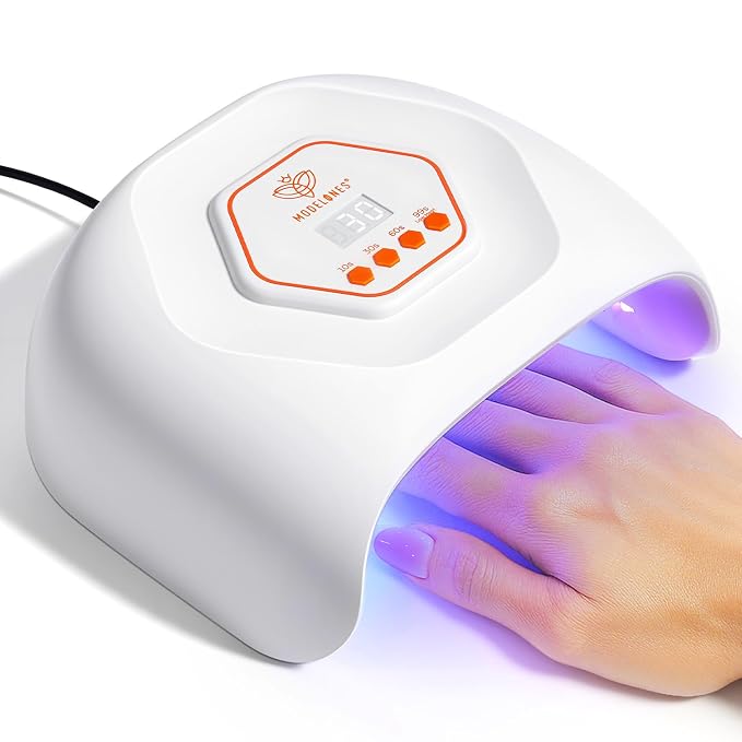 modelones UV Light for Gel Nail, Professional UV LED Nail Lamp | 4 Timer Settings, 21 LEDs, Fast Curing Lamp, Auto Sensor, Compatible with All Gel Polish, Home & Salon Use