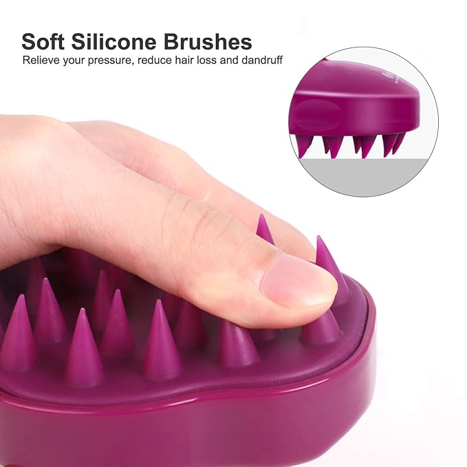 HEETA 2-Pack Hair Scalp Massager Shampoo Brush with Hair Scalp Massager Brush Bundle