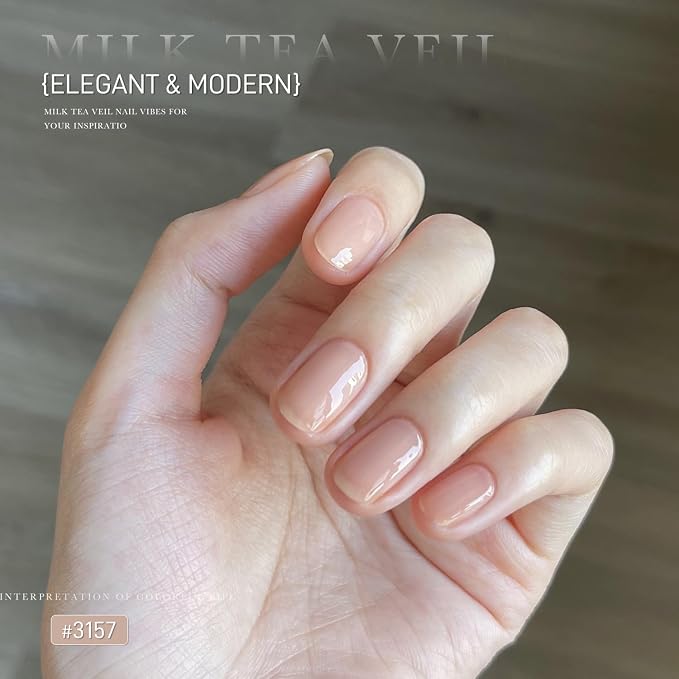 GAOY Jelly Gel Polish Set, Silky Cream Pink Nude Shades, Sheer Long Lasting Gel for for Everyday & Wedding Manicure