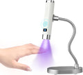 Missshine UV Light for Nails Handheld Cordless Nail Lamp,Rechargeable Nail Dryer with LED Display,Fast Curing Goosenecks Lamp with Auto Sensor DIY at Home (White)
