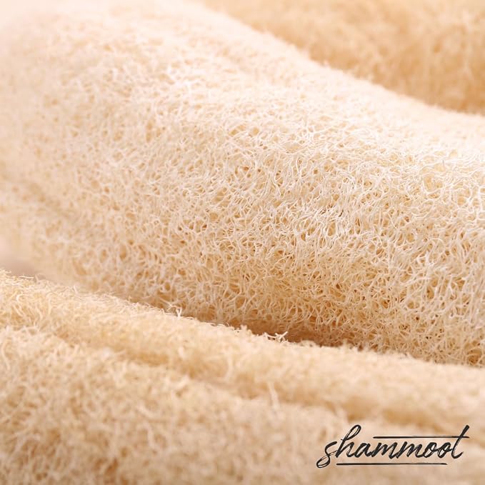 Natural Loofah Exfoliating Body Scrubber – Jordanian Natural Loofah Sponge Exfoliates Face & Body for Healthier Skin – 2-Sided Lufas for Men & Women – Body Wash Scrubber (Pack of 1)