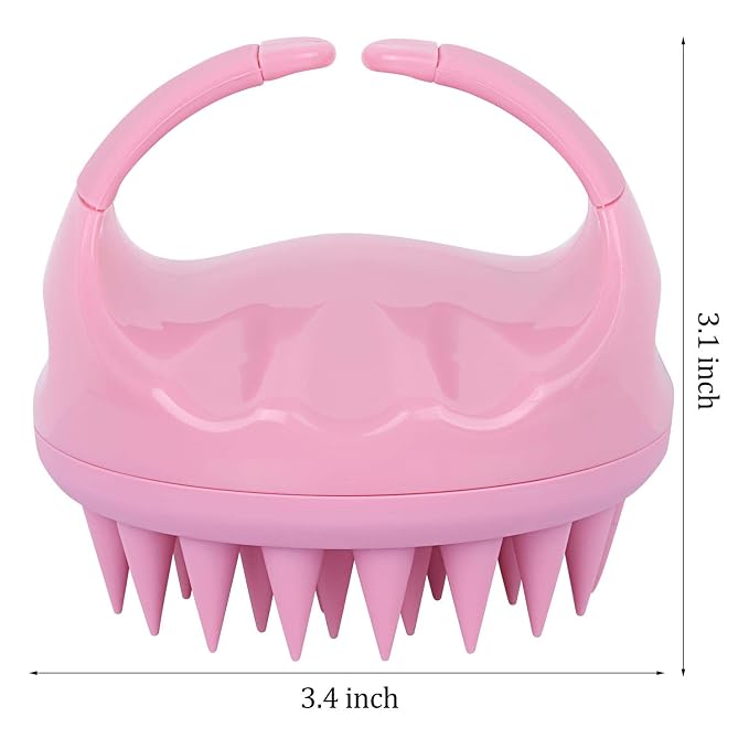 3 Pcs Silicone Scalp Massager & Shampoo Brush, Handheld Scalp Scrubber Cleansing Brush for Shower