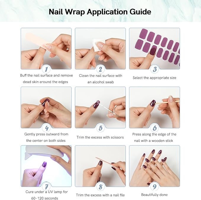 Christmas Semi Cured Gel Nail Strips - 20Pcs Pink UV Gel Nail Wraps with Snowflake Design, Long Lasting Salon-Quality Stickers, Includes Nails File & Wooden Stick - UV/LED Lamp Required
