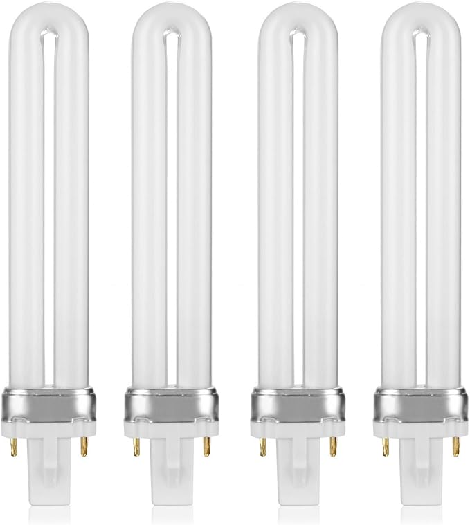 nailstar Replacement 9W U-Shaped 365nm Bulbs UV Nail Lamp Dryer - 8 Pack