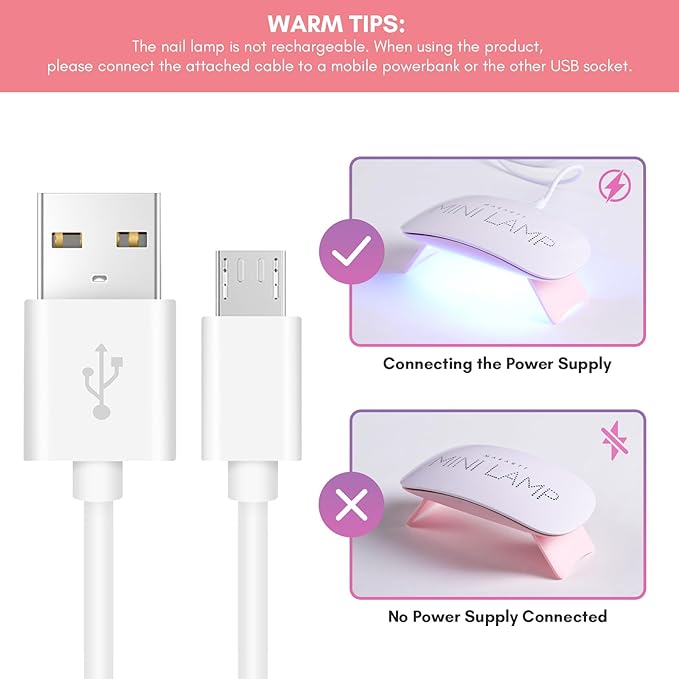 Makartt Mini UV Light for Gel Nails: 6W Fast Curing Gel Nails Polish | Mini USB Portable Lamp Fast Drying Gel Polish Curing Light 60S Timer Dryer Manicure Salon Home DIY, Pink