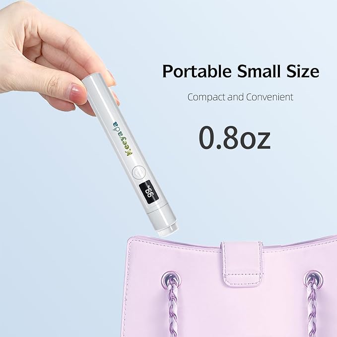 Handheld UV Light with Nail Stamper Head Silicone Stamper | 3W Portable LED Nail Lamp, Wireless Rechargeable USB Nail Dryer, lcd display screen for Fast Curing Home DIY Manicure
