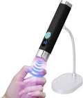 Mini Nail Lamp for Gel Nails with AI Sensor & Magnetic Stand,Rechargeable | Handheld or Hands-free,Flash Cure Nail Lamp for Gel X & Press on Nails,Gooseneck UV Light with LCD Display & 2 Timers (Black)