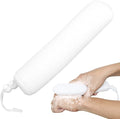 Back Bath Brush with Sponge, 15.35"Back Scrubber with Anti-Slip Long Handle | Back Scrubber for Shower, Curved Long Handle Bath Body Brush for Elderly Aid Bathing and Shower, Exfoliating Body Scrubber