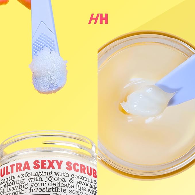 Handmade Heroes Lip Scrubber - Reusable Lip Exfoliator Scrub Brush, 2pc | Gentle Exfoliant, Use with Sugar Lip Scrub Polish, For Chapped, Dry and Dark Lips, Lip Brush Blue