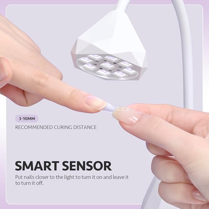 GAOY Omin-Cure Nail Lamp, UV Light for Gel Nails, Cordless Rechargeable | Smart Sensor, Fast Curing, Portable Design, Manicure at Home, Perfect for Nail Tips, Hands-Free Curing, USB-C Powered