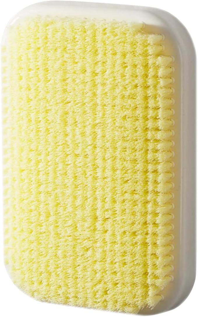 Wall Mounted Back Scrubber for Shower - Large Exfoliating Brush for Shower - Bathing Scrub Brush - Hands-Free Back Brush & Body Scrubber - Shower Accessories - 7.9x11.9in in-Shower Scrubber for Body