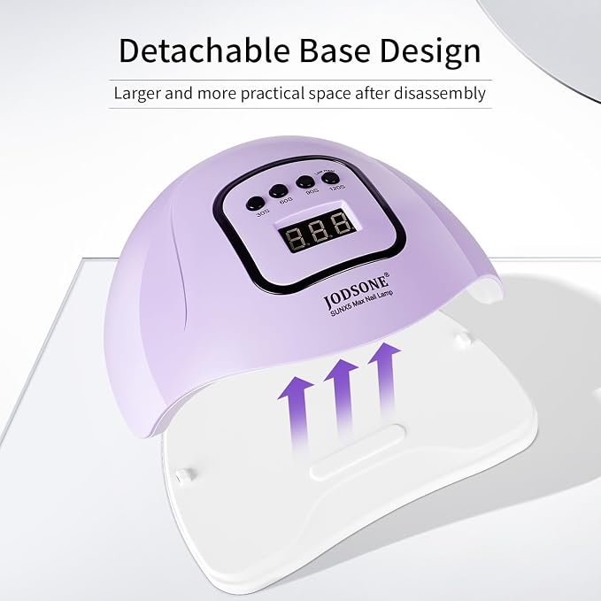 JODSONE U V LED Nail Lamp, Nail Dryer for Gel Polish with Led Light with Automatic Sensor & 4 Timers Purple