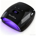 MelodySusie Detachable Base UV/LED Nail Lamp P-Plus30I for Hard Gel | 54W, 3 Timer Settings, Smart Sensor, LCD Display, 30 UV/LED Beads, Rhinestone Glue, Solid Nail Glue Gel, Liner Gel, Black
