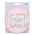 CALA Spa Solutions Exfoliating Round Body Scrubber, Pink, Dual-Sided, Deep Cleansing and Exfoliation