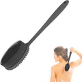 MateeyLife Silicone Body Scrubber Exfoliator with Handle, Gentle Back Scrubber for Shower, Bath Scrubber for Body