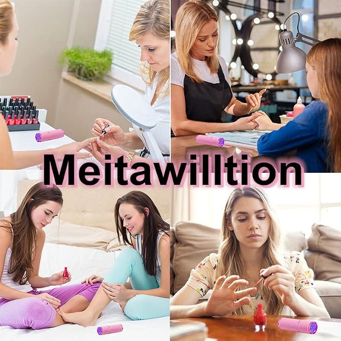 Handheld UV Light for Gel Nails,9 LED Small Glow Nail Lamp,Mini Nail Dryer | Mini U V Nail Dryer,Portable Flashlight for Nail Art Decoration DIY at Home-Green