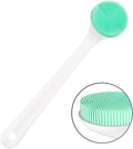 Silicone Body Scrubber Exfoliator, Back Bath Brush Long Handle for Shower | Exfoliating Back Scrubber for Shower for Men Women, Shower Brush for Back with Soft Bristles, BPA Free, Non-Slip