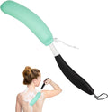 Back Scrubber for Shower,15.35" Long Handle Shower Brush for Body | Back Brush for Shower for Men Women, Long Handled Bath Sponge for Deep Clean,Exfoliating,Anti-Slip Curve Handled