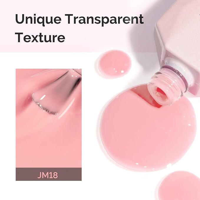 MelodySusie Jeweliver Gel Nail Polish, 0.5Fl.oz Rose Pink Milky Gel Polish Nude Pastel Color Soak Off UV LED Light Cure Gift for Women Manicure Nail Art DIY at Home JM18